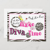 "EIN DIVA-Wellness-Center-Party!" Einladungen zur (Vorne/Hinten)