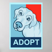 Ein Dog Poster adoptiert (Vorne)