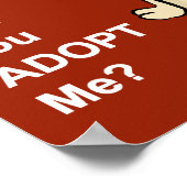 Ein Dog Poster adoptiert (Ecke)