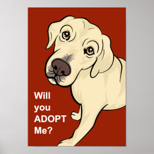 Ein Dog Poster adoptiert