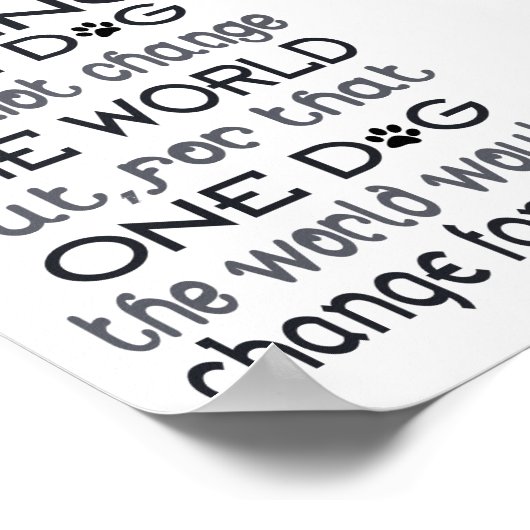 Ein Dog-Poster gerettet Poster (Ecke)