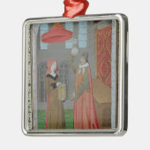 Ein Doktor, der Urin St. Elizabeths überprüft Silbernes Ornament (Links)