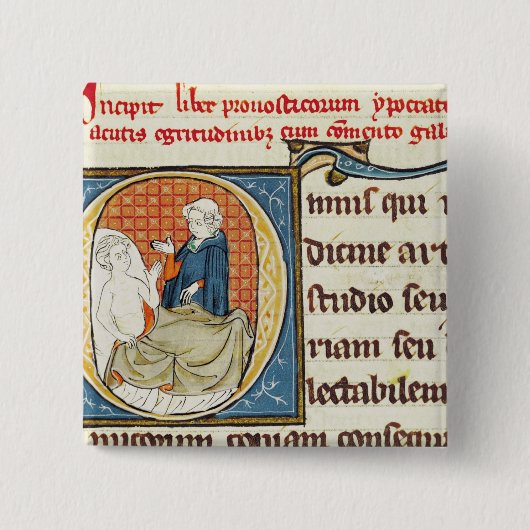 Ein Doktor Diagnosing ein Patient Button (Vorderseite)
