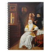 Ein Doktor Visiting eine junge Dame in einem Notizblock (Vorderseite)