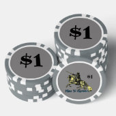 Ein Dollar (Logo) Pokerchips (Stapel)