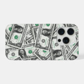 Ein-Dollar-Schein-Muster iPhone Hülle (Rückseite (Horizontal))