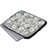 Ein-Dollar-Schein-Muster Laptopschutzhülle (Vorne Knopf)