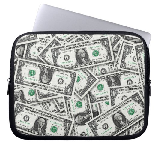 Ein-Dollar-Schein-Muster Laptopschutzhülle (Vorderseite)