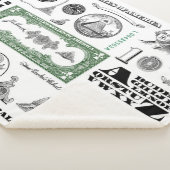 Ein-Dollar-Schein-Muster Sherpadecke (3/4)