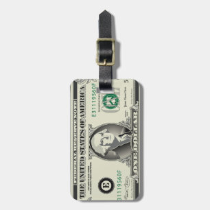 Ein Dollarschein-Gepäckanhänger US $ Gepäckanhänger