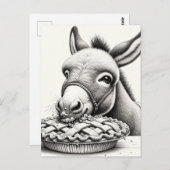 Ein Donkey Steals Pie Postkarte (Vorne/Hinten)