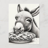 Ein Donkey Steals Pie Postkarte (Vorderseite)