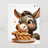 Ein Donkey Steals Pie Postkarte (Vorne/Hinten)