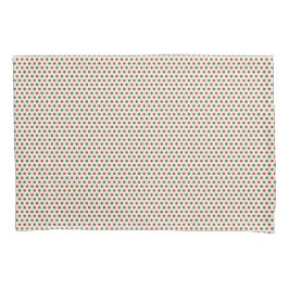 Ein doppelseitiges Stoffmuster mit kleinen roten  Kissenbezug