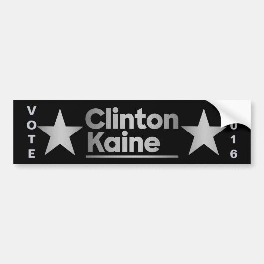 Ein DoppelsternSwag 2016 Clintons Kaine für das Autoaufkleber (Vorne)