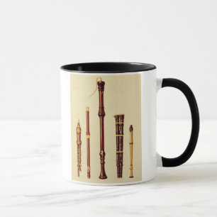 Ein doppeltes Flageolett, eine deutsche Flöte, ei Tasse