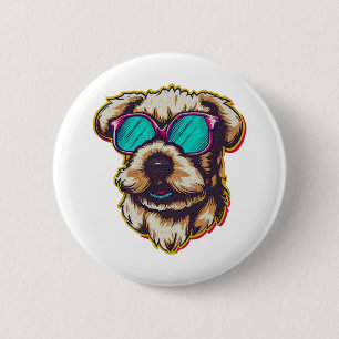 EIN DORABLE D O G MIT SONNENGLASEN BUTTON