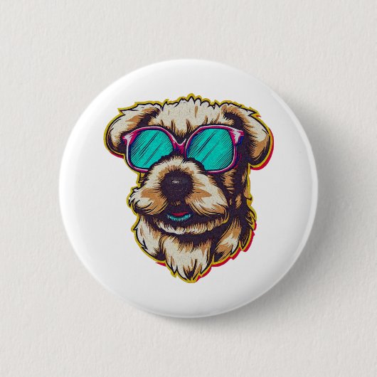 EIN DORABLE D O G MIT SONNENGLASEN BUTTON (Vorderseite)