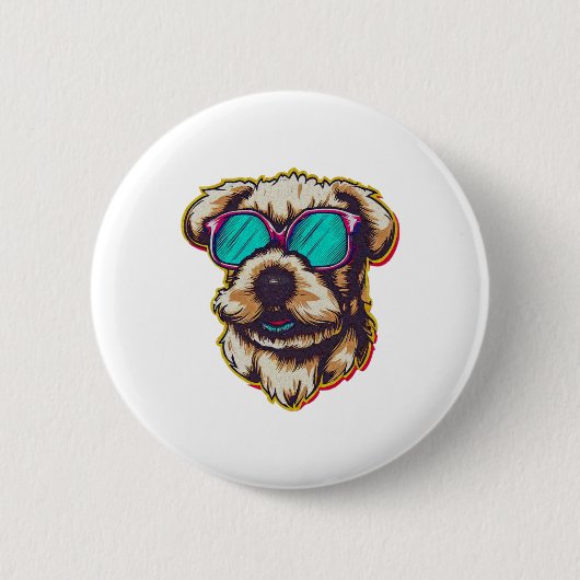 EIN DORABLE D O G MIT SONNENGLASEN BUTTON (Vorderseite)