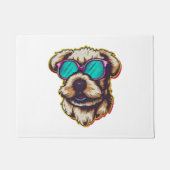 EIN DORABLE D O G MIT SONNENGLASEN FUßMATTE (Vorderseite)