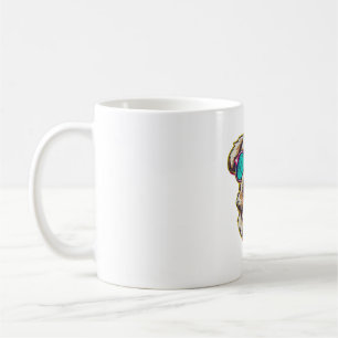 EIN DORABLE D O G MIT SONNENGLASEN KAFFEETASSE