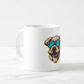 EIN DORABLE D O G MIT SONNENGLASEN KAFFEETASSE (Vorderseite Links)