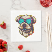 EIN DORABLE D O G MIT SONNENGLASEN SERVIETTE (Beispiel)