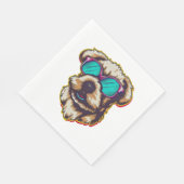 EIN DORABLE D O G MIT SONNENGLASEN SERVIETTE (Ecke)