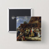 Ein Dorf-Bankett Button (Vorne & Hinten)