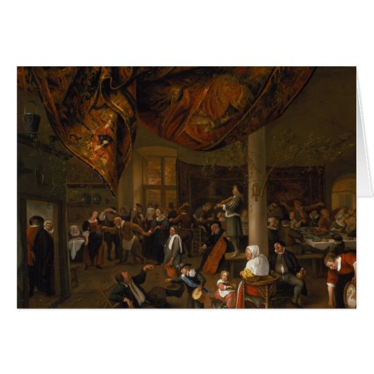 Ein Dorf-Hochzeits-Fest mit Feierndern (Vorderseite (Horizontal))