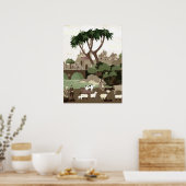 Ein Dorf im Mittelalter Poster (Küche)