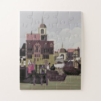 Ein Dorf im Mittelalter Puzzle