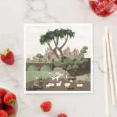 Ein Dorf im Mittelalter Serviette (Beispiel)