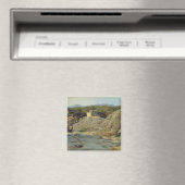 Ein Dorf in den Bergen Magnet (In Situ (Geschirrspüler))