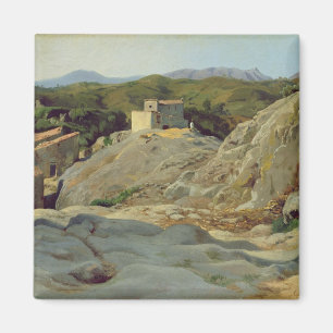 Ein Dorf in den Bergen Magnet