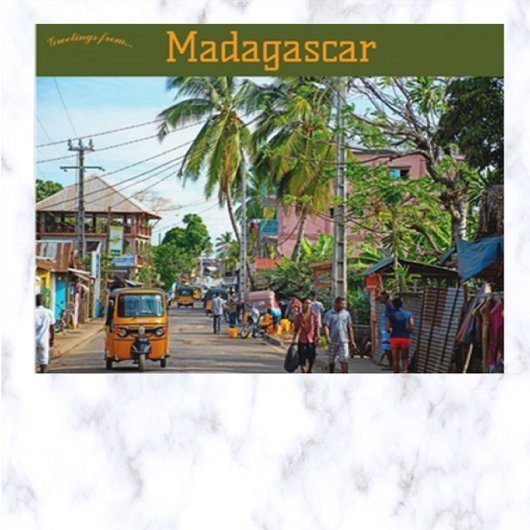 Ein Dorf in Madagaskar Postkarte