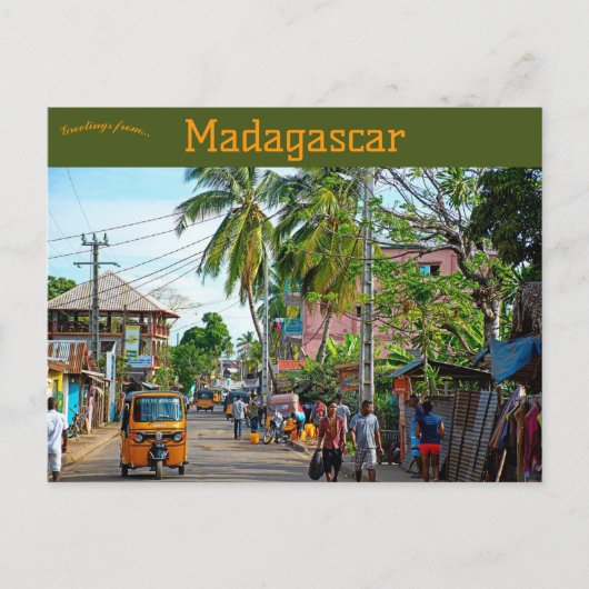 Ein Dorf in Madagaskar Postkarte (Vorderseite)