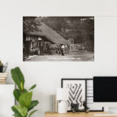 Ein Dorfschmied, der ein Pferd zeigt Poster (Heimbüro)