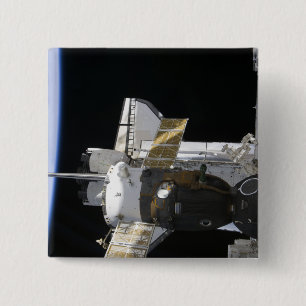 Ein dotiertes Sojus-Raumfahrzeug Button