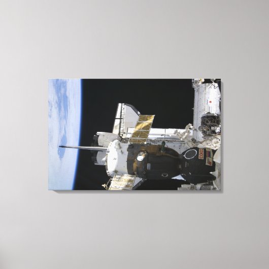 Ein dotiertes Sojus-Raumfahrzeug Leinwanddruck (Vorderseite)