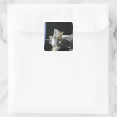 Ein dotiertes Sojus-Raumfahrzeug Quadratischer Aufkleber (Tasche)