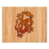 Ein Drache im orientalischen Bambus Fotodruck (Vorne)