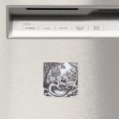 Ein Drache im Wald Magnet (In Situ (Geschirrspüler))