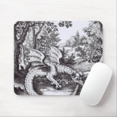 Ein Drache im Wald Mousepad (Mit Mouse)