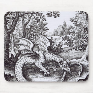 Ein Drache im Wald Mousepad