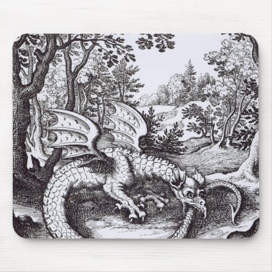 Ein Drache im Wald Mousepad (Vorne)