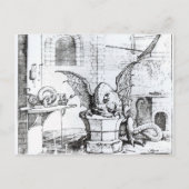 Ein Drache in einem Workshop Postkarte (Vorderseite)