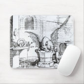 Ein Drache in einer Werkstatt Mousepad (Mit Mouse)