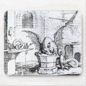 Ein Drache in einer Werkstatt Mousepad (Vorne)