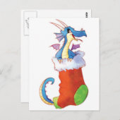 Ein Drache in meinem Strumpf Postkarte (Vorne/Hinten)